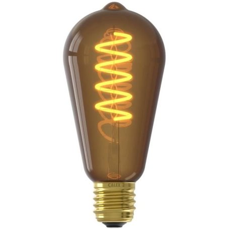 Ampoule LED E27 - CALEX - ST64 RUSTIC - Filament flexible - 4 W - 100 lm - 1800 K - Intensité variable