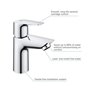 Mitigeur monocommande Lavabo - GROHE Start Edge - 23898001 - Taille S - Chromé