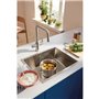 Robinet filtrant de cuisine - Supersteel - Filtration de l'eau - Bec haut en U - Rotation 150° - GROHE Blue Pure Start -