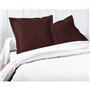 Lot de 2 taies d'oreiller - LOVELY HOME - LH71588 - 73 x 73 cm - Marron