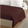 LOVELY HOME Drap Plat 100% coton 180x290 cm -1 personne - Marron