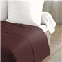 LOVELY HOME Drap Plat 100% coton 180x290 cm -1 personne - Marron