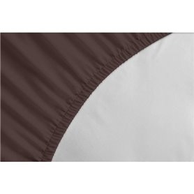 Drap-housse - LOVELY HOME - LH71594 - 180x200+30 cm - Marron