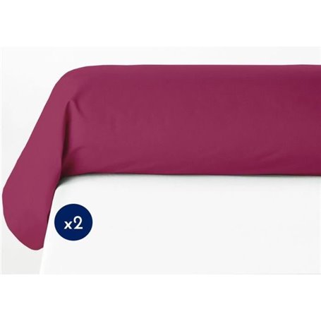 Lot de 2 taies de traversin - LOVELY HOME - LH71602 - 85 x 185 cm - Fuchsia