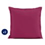 Lot de 2 taies d'oreiller - LOVELY HOME - LH71604 - 73 x 73 cm - Fuchsia