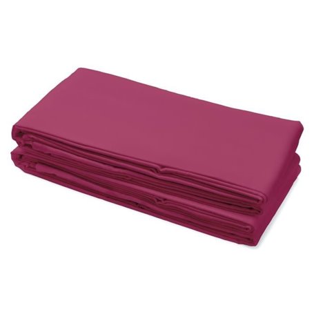 LOVELY HOME Drap Plat 100% coton 180x290 cm - 1 personne - Fuchsia