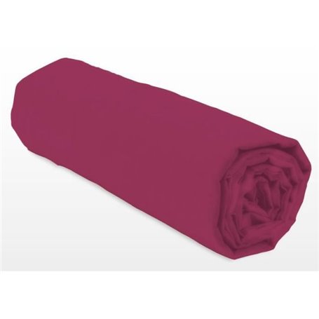 Drap-housse - LOVELY HOME - LH71614 - 180x200+25 cm - Fuchsia