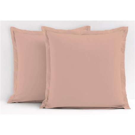 Lot de 2 taies d'oreiller - LOVELY HOME - LH71620 - 73 x 73 cm - Rose