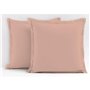 Lot de 2 taies d'oreiller - LOVELY HOME - LH71620 - 73 x 73 cm - Rose