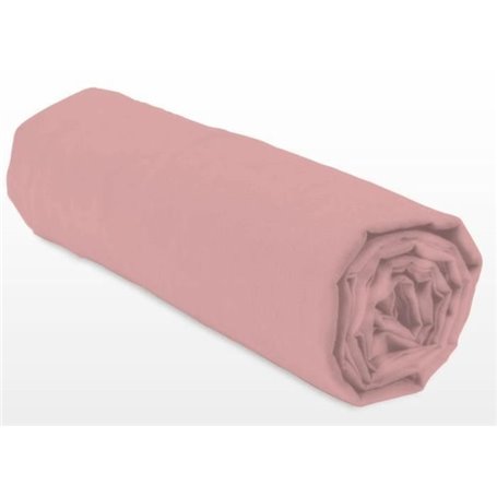 Drap-housse - LOVELY HOME - LH71624 - 160x200+35 cm - Rose