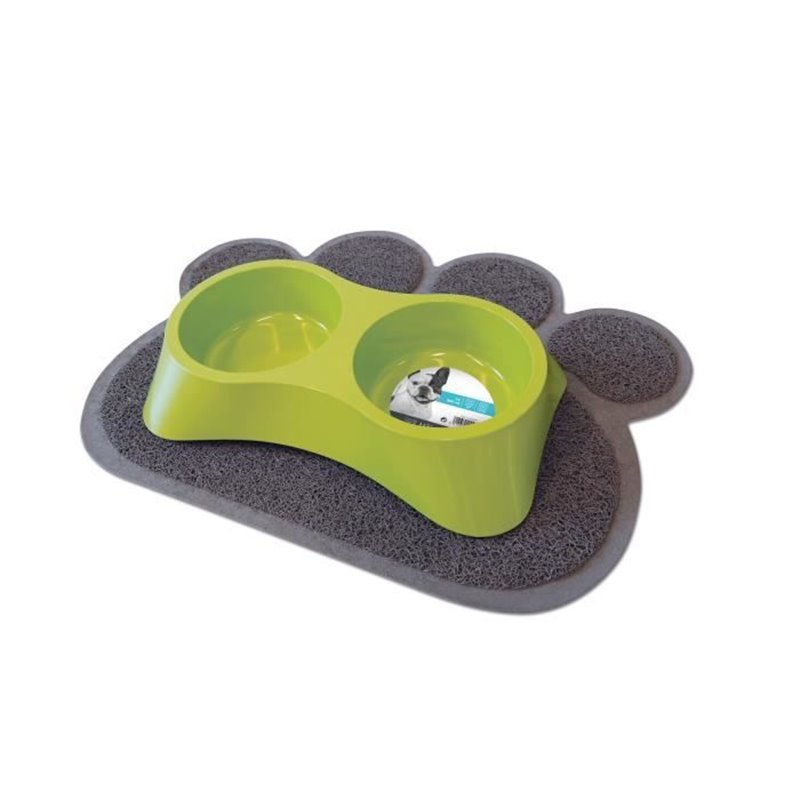 Image secondaire de MPETS Tapis sortie maison de toilette Paw - Pour chat - 60x45cm - Gris