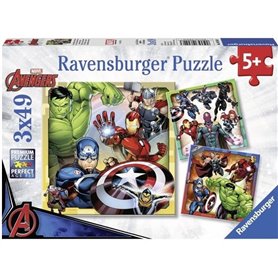 Ravensburger Puzzles 3X49 P - Les Puissants Avengers/Marvel