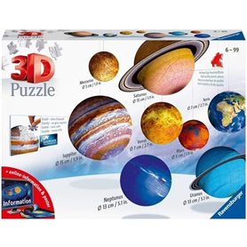 Puzzle 3D Systeme solaire - Ravensburger - 8 planetes - 522 pieces - Des 6 ans