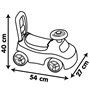 Smoby - Porteur enfant 2 en 1 - Auto Rose - Coffre sous la selle + klaxon - Des 10 mois - Fabrication française