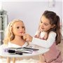 Smoby - Tete a coiffer blonde - Facile a coiffer - 19 accessoires réalistes - Levres thermosensibles - Trappe de rangeme