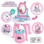 Smoby - Gabby et la Maison Magique - Coiffeuse enfant 2 en 1 - Tabouret inclus - 12 accessoires - Miroir orientable