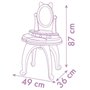 Smoby - Gabby et la Maison Magique - Coiffeuse enfant 2 en 1 - Tabouret inclus - 12 accessoires - Miroir orientable