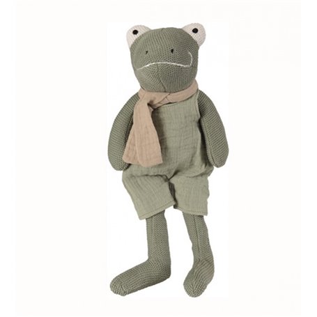 Jeremy la grenouille Peluche en coton tricote