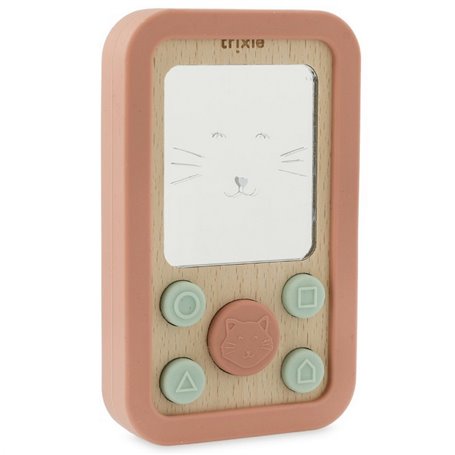 Telephone en silicone et bois - Mrs. Cat