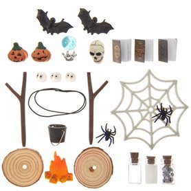 Set de decoration miniature halloween