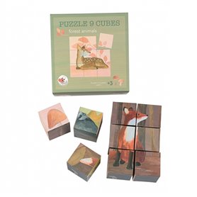 Puzzle de cubes 9 pieces - La foret