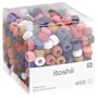 Itoshii pack 400 perles Ponii beads - couleur de la terre mat sombre