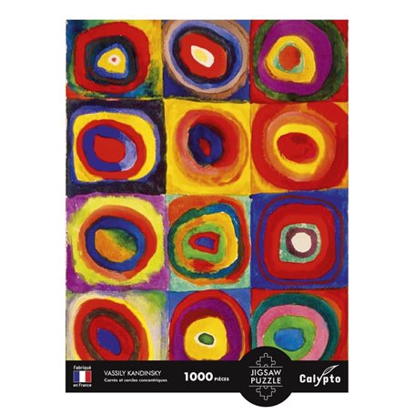 Puzzle 1000 pieces - carres et cercles concentriques - vassily kandisnky