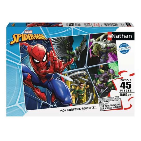 Nathan Puzzle 45 p - Spider-man contre les méchants