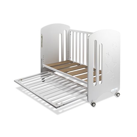 Lit Bébé pour Matelas 60x120-New Etoile-Blanc