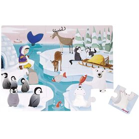 Puzzle tactile la vie sur la banquise 24 pieces