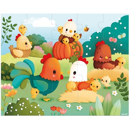 Puzzle Bienvenue a la basse cour 20 pcs