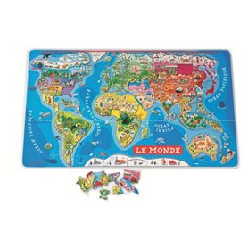 Puzzle monde magnetique 92 pc