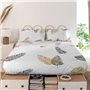 Drap HappyFriday Blanc Foliage Multicouleur 240 x 270 cm