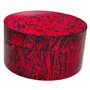 Boîte Décorative Alexandra House Living Noir Rouge Céramique Bois MDF 25 x 13 x 25 cm