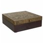 Boîte à bijoux Alexandra House Living Brun foncé Laiton Bois de manguier Bois MDF 20 x 7 x 20 cm