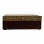 Boîte à bijoux Alexandra House Living Brun foncé Laiton Bois de manguier Bois MDF 20 x 7 x 20 cm