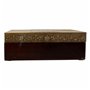 Boîte à bijoux Alexandra House Living Brun foncé Laiton Bois de manguier Bois MDF 20 x 7 x 20 cm