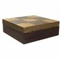 Boîte à bijoux Alexandra House Living Brun foncé Laiton Bois de manguier Bois MDF 20 x 7 x 20 cm