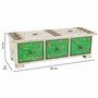 Boîte à bijoux Alexandra House Living Blanc Vert Laiton Bois MDF 15 x 10 x 36 cm 3 tiroirs