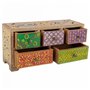 Boîte à bijoux Alexandra House Living Multicouleur Naturel Bois de manguier Bois MDF 10 x 15 x 30 cm 5 tiroirs