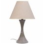 Lampe de bureau Alexandra House Living Blanc Gris Métal Tissu 220-240 V 23 x 38 x 23 cm