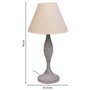 Lampe de bureau Alexandra House Living Blanc Gris Métal Tissu 220-240 V 23 x 46 x 23 cm