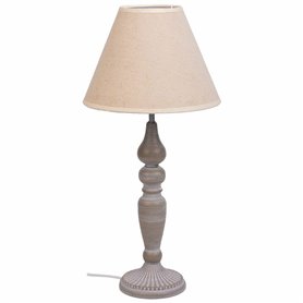 Lampe de bureau Alexandra House Living Blanc Gris Métal Tissu 220-240 V 23 x 46 x 23 cm