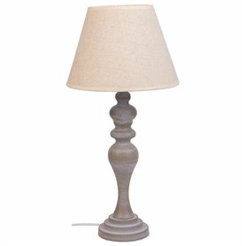 Lampe de bureau Alexandra House Living Blanc Gris Métal Tissu 220-240 V 25 x 50 x 25 cm