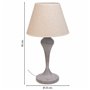 Lampe de bureau Alexandra House Living Blanc Gris Métal Tissu 220-240 V 25 x 46 x 25 cm