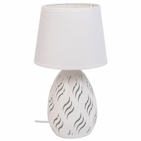 Lampe de bureau Alexandra House Living Blanc Métal Tissu 220-240 V 18 x 31 x 18 cm