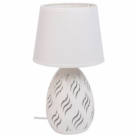 Lampe de bureau Alexandra House Living Blanc Métal Tissu 220-240 V 18 x 31 x 18 cm