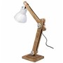 Flexo/Lampe de bureau Alexandra House Living Blanc Métal Fer Bois de manguier 22 x 79 x 17 cm