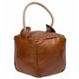 Butée de porte Alexandra House Living Coton Cuir 20 x 20 x 20 cm Marron