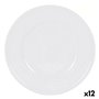 Assiette plate Inde Olympia Blanc Porcelaine Ø 31 cm (12 Unités) (ø 31 cm)